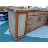 Image 2 : Large 4-Piece Solid Wood Entertainment Center w/ Cabinet & 6 Drawers 120"x30"x43"H