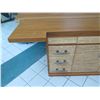 Image 2 : Large 2-Piece Solid Wood Entertainment Center w/ Cabinet & 6 Drawers 120"x30"x43"H