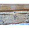 Image 3 : Large 2-Piece Solid Wood Entertainment Center w/ Cabinet & 6 Drawers 120"x30"x43"H