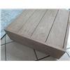 Image 2 : Low Wooden Ottoman, Distressed Finish, No Cushion 22”x22”x8.5”H