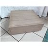Image 1 : Low Wooden Ottoman, Distressed Finish, No Cushion 22”x22”x8.5”H