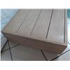 Image 2 : Low Wooden Ottoman, Distressed Finish, No Cushion 22”x22”x8.5”H