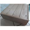 Image 2 : Low Wooden Ottoman, Distressed Finish, No Cushion 22”x22”x8.5”H