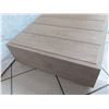 Image 2 : Low Wooden Ottoman, Distressed Finish, No Cushion 22”x22”x8.5”H