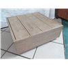 Image 1 : Low Wooden Ottoman, Distressed Finish, No Cushion 22”x22”x8.5”H