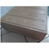 Image 2 : Low Wooden Ottoman, Distressed Finish, No Cushion 22”x22”x8.5”H