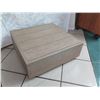 Image 1 : Low Wooden Ottoman, Distressed Finish, No Cushion 22”x22”x8.5”H