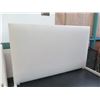 Image 2 : King Bed Frame w/ Canvas-Upholstered Headboard & Sides and 4 Drawers, Tan, Outer Frame Dimensions  7