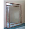 Image 1 : Geometric Rattan-Look Mirror 42" X 30"