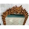 Image 2 : Carved Wooden Mirror, Leaf Pattern, 28.5" X 45.5"