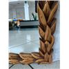 Image 8 : Carved Wooden Mirror, Leaf Pattern, 28.5" X 45.5"