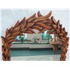 Image 2 : Carved Wooden Mirror, Leaf Pattern, 28.5" X 45.5"