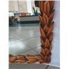 Image 8 : Carved Wooden Mirror, Leaf Pattern, 28.5" X 45.5"