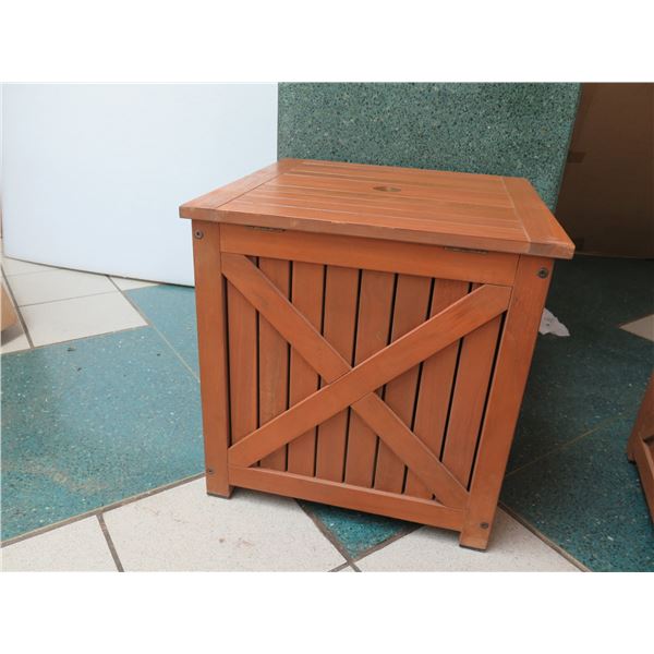 Wooden Umbrella Stand/Storage Box, Has General Wear and Tear