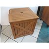 Image 1 : Wooden Umbrella Stand/Storage Box, Damaged Top Section