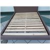 Image 3 : New Full-Size Crate & Barrel Merrick Bed Frame w/ Upholstered Headboard & Sides, Dark Brown, Outer F