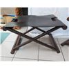 Image 2 : Folding Stools (or Luggage Stands) w/ Thick Genuine Leather Approx. 24" x 17" x 15.5"H