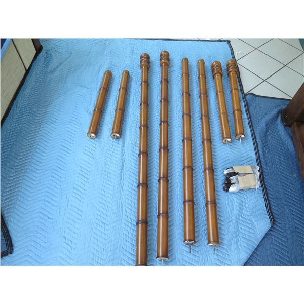 Four-Poster Bed Parts, Longest Part Approx. 64" (no other parts included)