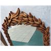 Image 2 : Carved Wooden Mirror, Leaf Pattern, 28.5" X 45.5"