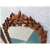 Image 2 : Carved Wooden Mirror, Leaf Pattern, 28.5" X 45.5"