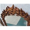 Image 2 : Carved Wooden Mirror, Leaf Pattern, 28.5" X 45.5"