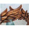 Image 8 : Carved Wooden Mirror, Leaf Pattern, 28.5" X 45.5"