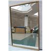 Image 1 : Textured Gold-Tone Metal Frame Mirror 38" x 26"
