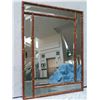 Image 1 : Geometric Rattan-Look Mirror 42" X 30"
