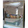 Image 1 : Textured Gold-Tone Metal Frame Mirror 38" x 26"