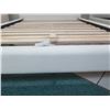 Image 14 : Full-Size Crate & Barrel Merrick Bed Frame w/ Upholstered Headboard & Sides, Cream/Sand, Outer Frame
