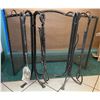 Image 1 : Fireplace Screen & Wrought Iron Fireplace Tools w/ Racks