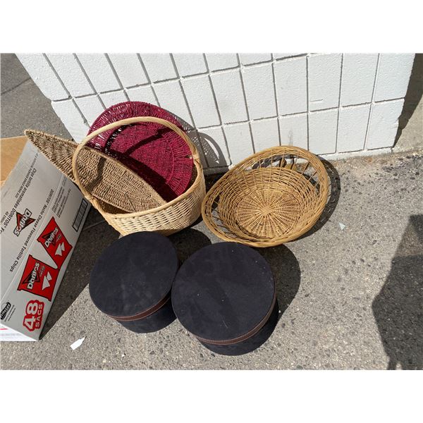 Wicker baskets and containers