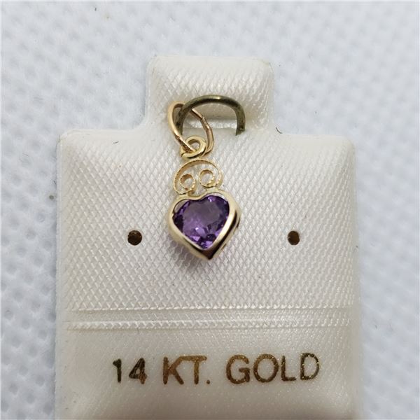 Amethyst heart shaped pendant