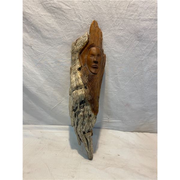 Carved wood 22 inches tall