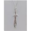 Sterling silver “sword” pendant and chain