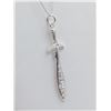 Image 2 : Sterling silver “sword” pendant and chain