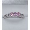 Image 1 : Sterling silver 4x3mm pink CZ Ring with appraisal