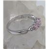 Image 3 : Sterling silver 4x3mm pink CZ Ring with appraisal