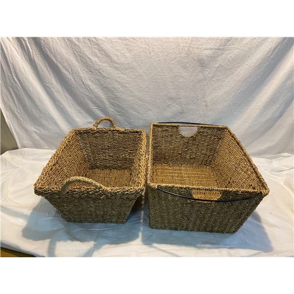 Two storage baskets