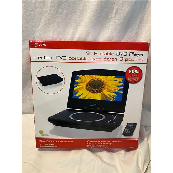9” portable DVD player