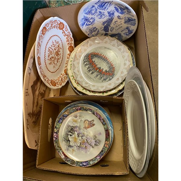 Lot collectible plates and platters