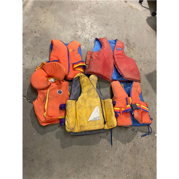 Lot of life jackets