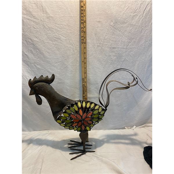 Metal decor rooster