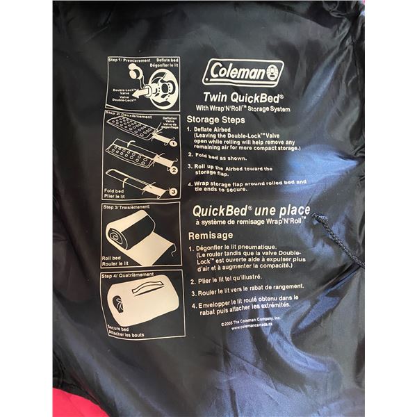 Coleman quick twin bed