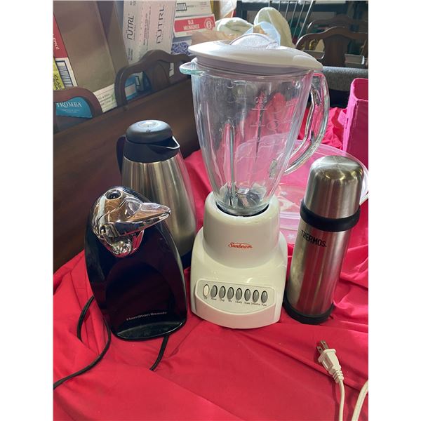 Blender, can opener, thermos and craft