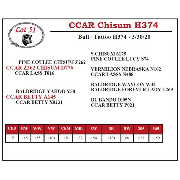 CCAR Chisum H374