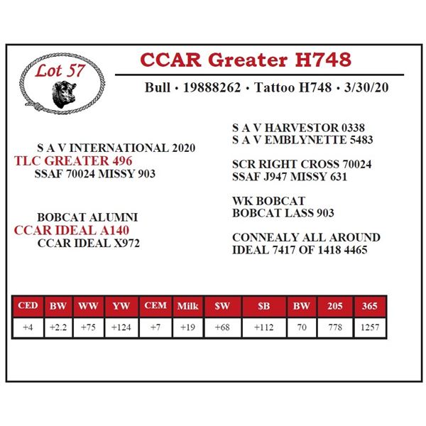 CCAR Greater H748