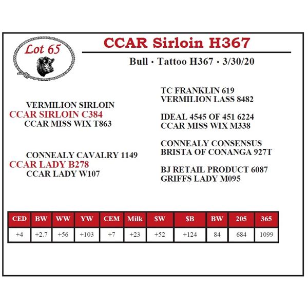CCAR Sirloin H367