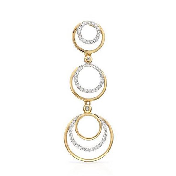 14k Two Tone Gold 0.28CTW Diamond Pendant, (I2/H-I)