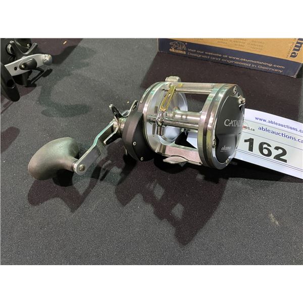 okuma catalia reel Catalina CTL-55HA machined stainless steel gearing ensure increased durability and strength Okuma CATALINA Titanium Plated Bait